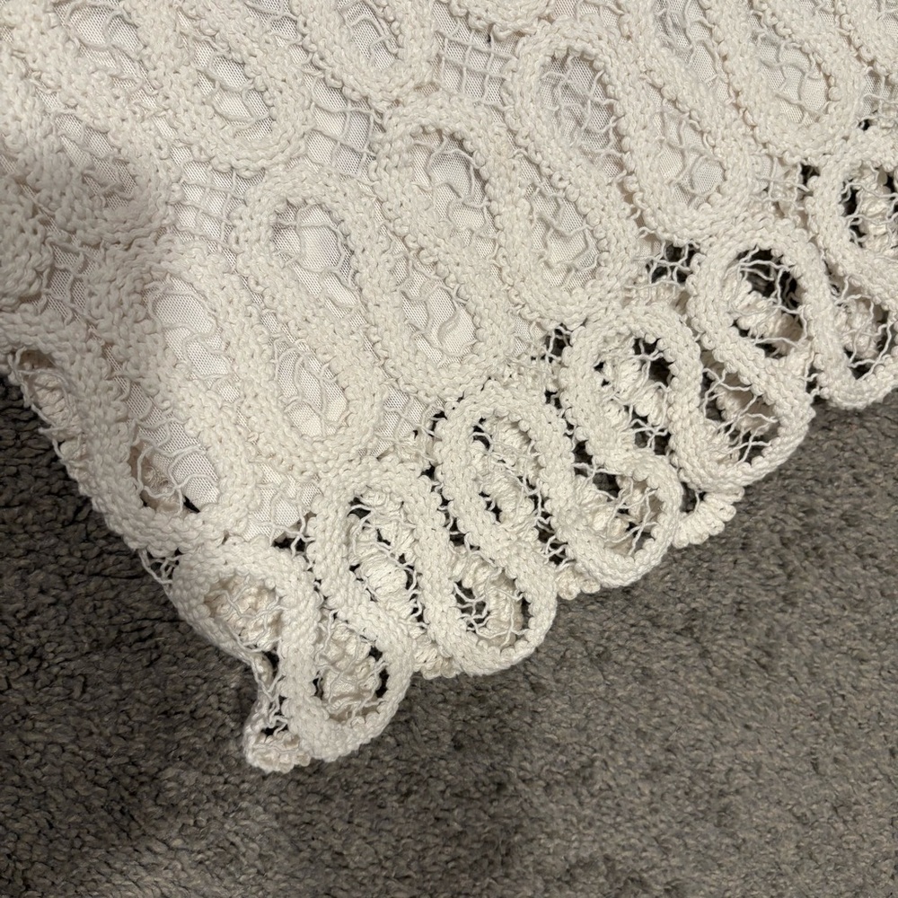 Simkhai New Elise Crochet Long Dress In White Size 12 $1,295.00 - Picture 12 of 16